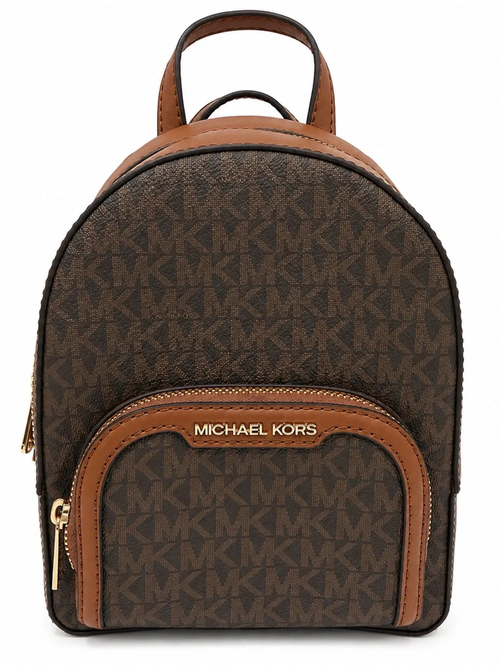 Michael Kors Signature Mini Backpack Brown MK Logo NWOT Gold Hardware